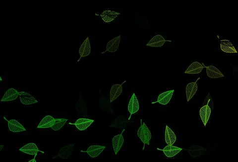 Dark Green, Yellow vector hand painted template. Stockillustratie