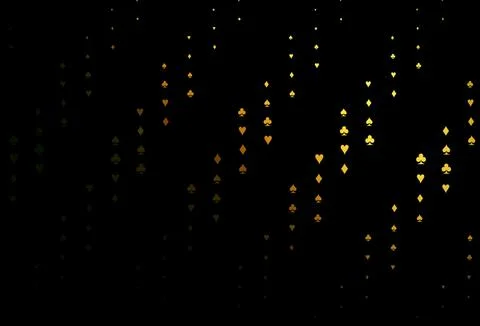 Dark Green, Yellow vector layout with elements of cards. Stock Illustration