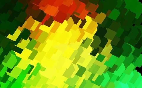 Dark Green, Yellow vector layout with lines, rectangles. Stock Illustration
