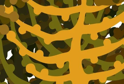 Dark Green, Yellow vector pattern with random forms. Illustrazione stock