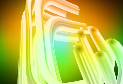 Dark Green, Yellow vector pattern with curved lines. Stock Illustration