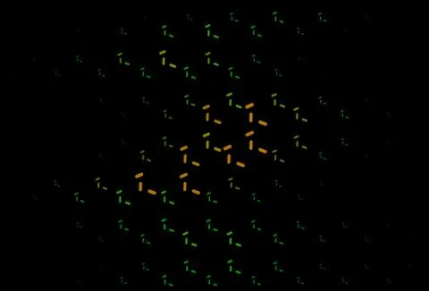 Dark Green, Yellow vector pattern with sharp lines. Stock Illustration