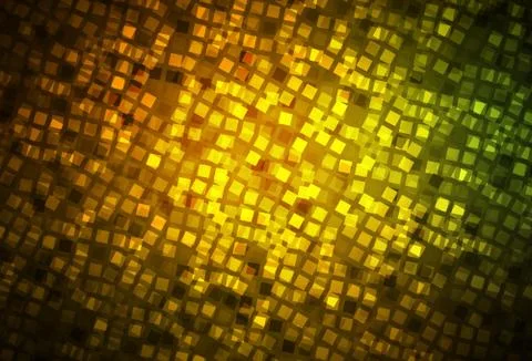 Dark Green, Yellow vector pattern in square style. Stock Illustration