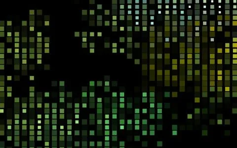 Dark Green, Yellow vector pattern in square style. Stock Illustration