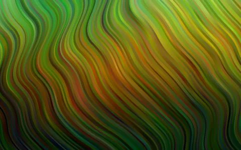 Dark Green, Yellow vector pattern with bubble shapes. Stock Illustration