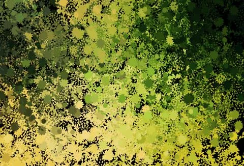 Dark Green, Yellow vector pattern with random forms. Illustrazione stock