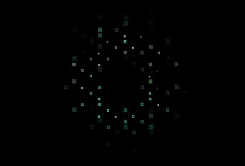 Dark Green, Yellow vector pattern in square, circular style. Stock Illustration