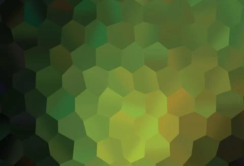 Dark Green, Yellow vector pattern with colorful hexagons. Illustrazione stock