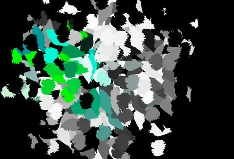 Dark Green, Yellow vector pattern with random forms. Illustrazione stock