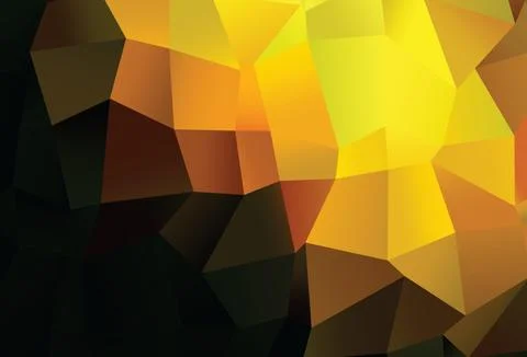 Dark Green, Yellow vector pattern with crystals, rectangles. 스톡 일러스트