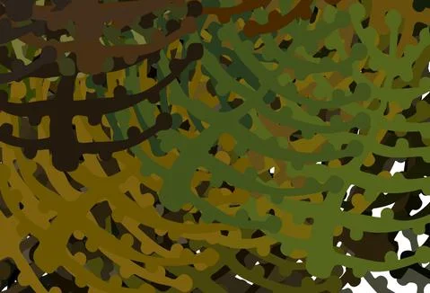 Dark Green, Yellow vector pattern with random forms. Illustrazione stock