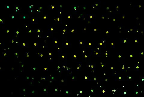 Dark Green, Yellow vector pattern in polygonal style with circles. Illustrazione stock