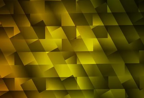 Dark Green, Yellow vector pattern in square style. Illustrazione stock