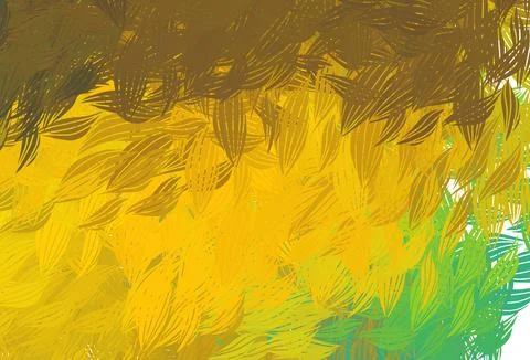 Dark Green, Yellow vector pattern with random forms. Illustrazione stock