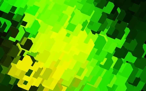 Dark Green, Yellow vector pattern in square style. 스톡 일러스트