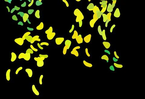 Dark Green, Yellow vector pattern with chaotic shapes. Stock Illustration