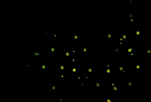 Dark Green, Yellow vector pattern in polygonal style with circles. Illustrazione stock
