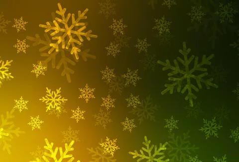 Dark Green, Yellow vector pattern in Christmas style. Stock Illustration