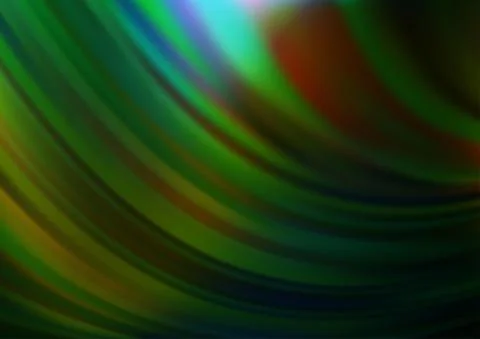 Dark Green, Yellow vector pattern with liquid shapes. Stockillustratie