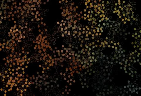 Dark Green, Yellow vector pattern with artificial intelligence network. Illustrazione stock