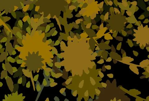 Dark Green, Yellow vector pattern with random forms. イラスト素材