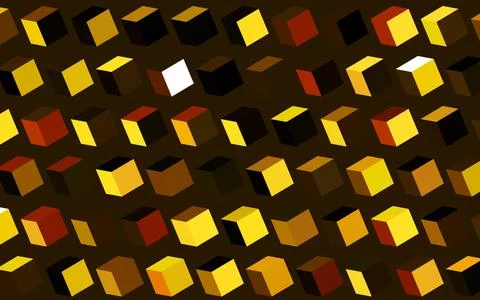 Dark Green, Yellow vector pattern in square style. イラスト素材