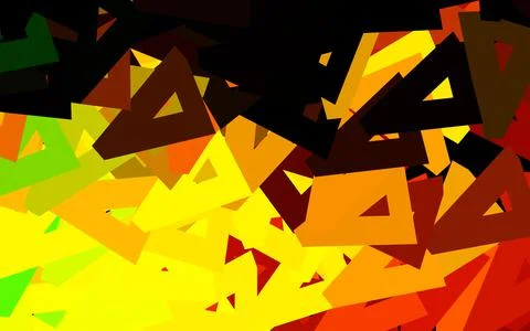 Dark Green, Yellow vector pattern with polygonal style. Illustrazione stock