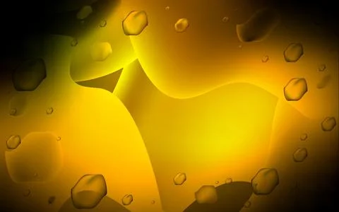 Dark Green, Yellow vector pattern with liquid shapes. Illustrazione stock