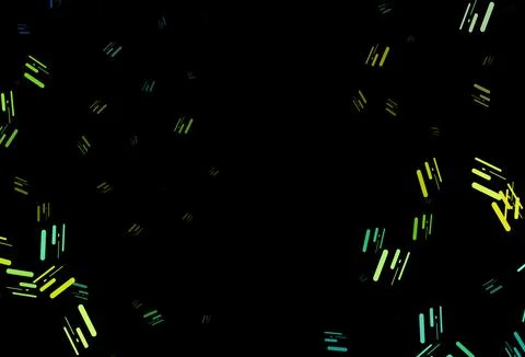 Dark green, yellow vector pattern with narrow lines. Stock Illustration