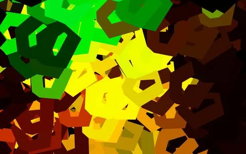 Dark Green, Yellow vector pattern with colorful hexagons. Illustrazione stock