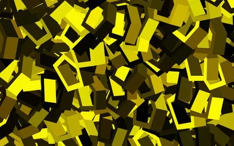 Dark Green, Yellow vector pattern with colorful hexagons. イラスト素材