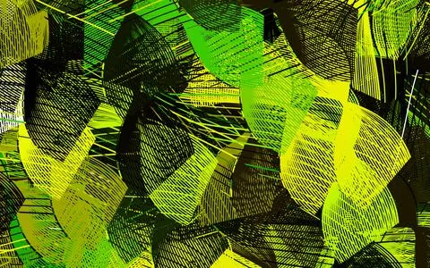 Dark Green, Yellow vector pattern with random forms. Stock Illustration