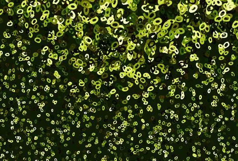 Dark Green, Yellow vector pattern with spheres. Stock Illustration