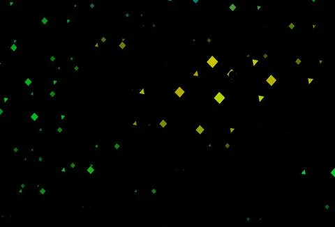 Dark green, yellow vector pattern in polygonal style with circles. Stock Illustration