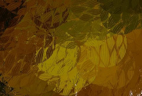 Dark Green, Yellow vector pattern with random forms. Illustrazione stock