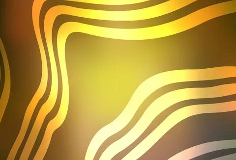 Dark Green, Yellow vector pattern with bent lines. Stock Illustration