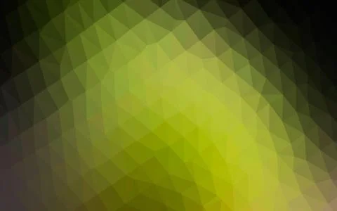 Dark Green, Yellow vector polygonal pattern. Stockillustratie