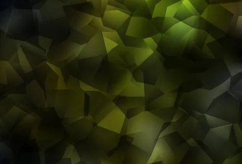 Dark Green, Yellow vector polygonal background. Stock Illustration