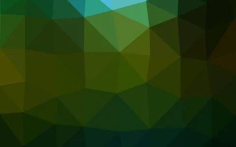 Dark Green, Yellow vector shining triangular pattern. Illustrazione stock