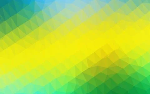 Dark Green, Yellow vector shining triangular pattern. Illustrazione stock
