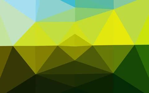 Dark Green, Yellow vector shining triangular pattern. 스톡 일러스트