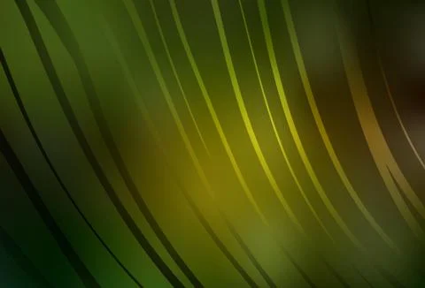 Dark Green, Yellow vector template with wry lines. Stock Illustration