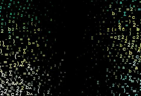 Dark Green, Yellow vector template with math simbols. イラスト素材