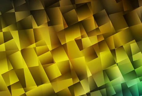 Dark Green, Yellow vector template with rhombus. Stock Illustration