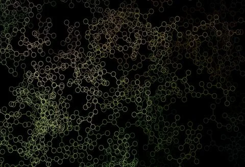 Dark Green, Yellow vector template with artificial intelligence structure. Stock Illustration