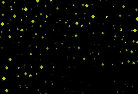 Dark green, yellow vector template with crystals, circles, squares. Stock Illustration