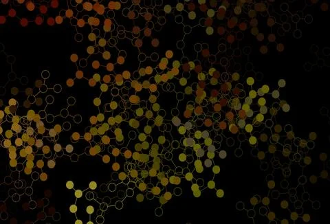 Dark Green, Yellow vector template with artificial intelligence structure. イラスト素材