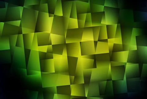 Dark Green, Yellow vector template with rhombus. Stock Illustration