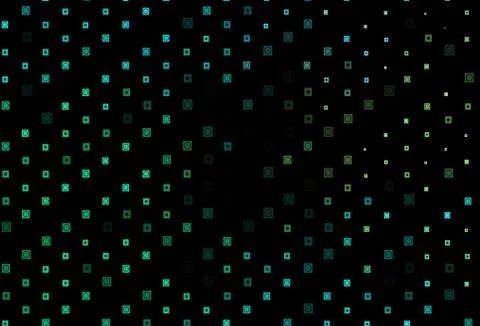 Dark Green, Yellow vector texture in rectangular, circular style. Stock Illustration