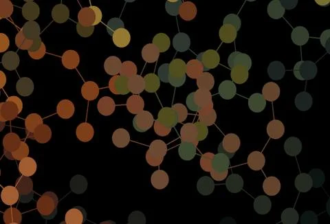 Dark Green, Yellow vector texture with artificial intelligence concept. Illustrazione stock